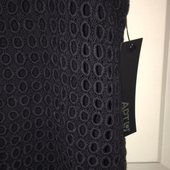 New NWT Apt 9 Black Tie Textured Stretch Circle Tank Top Shell S M - Picture 2 of 11